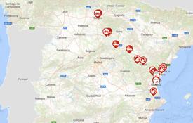 Visor Cartográfico del Camino del Cid en el que aparecen georreferenciadas todas las empresas del Directorio Turístico