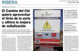 Artículo dedicado al Cid en El Día de Soria