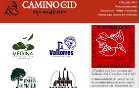 Portada del Boletín de Noticias del Camino del Cid del mes de julio