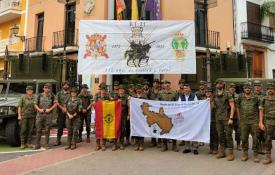 Integrantes del RT21 en Olocau (Valencia) antes de poner rumbo al Camino del Cid