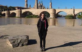 Joanna Mendyk en Zaragoza, en cuya universidad es doctoranda en Historia Medieval