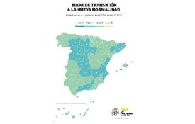 Mapa en el que aparecen reflejadas las fases de la desescalada. Fuente: Ministerio de Sanidad