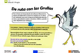 Cartel del programa "De ruta con las Grullas"