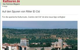 Artículo de la revista alemana RADTouren dedicado a la App de Viaje del Camino del Cid