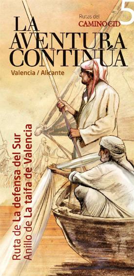 Guía-folleto de la ruta La Defensa del Sur y el Anillo de La Taifa de Valencia para llevar en el viaje con información detallada para caminantes, ciclistas BTT, cicloturistas de asfalto y vehículos a motor