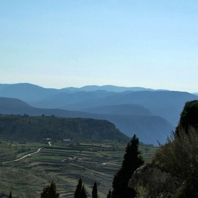 Paisaje desde el castillo de Culla, Castellón / ALC