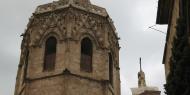 Detalle del Miquelet o Miguelete, la torre campanario de la catedral de Valencia y uno de los símbolos de la ciudad / ALC.