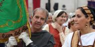 Miembros de la asociación Vivar Cuna del Cid durante el desfile del Fin de Semana Cidiano, en Burgos / ALC