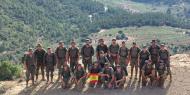 El grupo de la Base Militar de Marines en la etapa hacia Rubielos de Mora (Teruel)