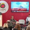 The President of Rutas Culturales de España, Juan Fernández, during his presentation at the Turespaña stand. 